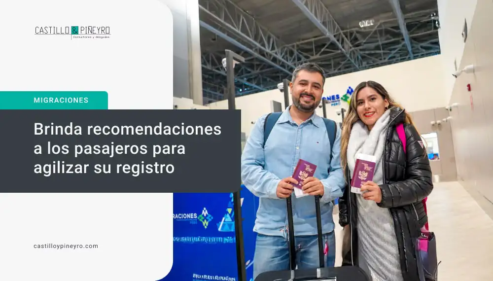 Migraciones brinda recomendaciones a pasajeros para su registro