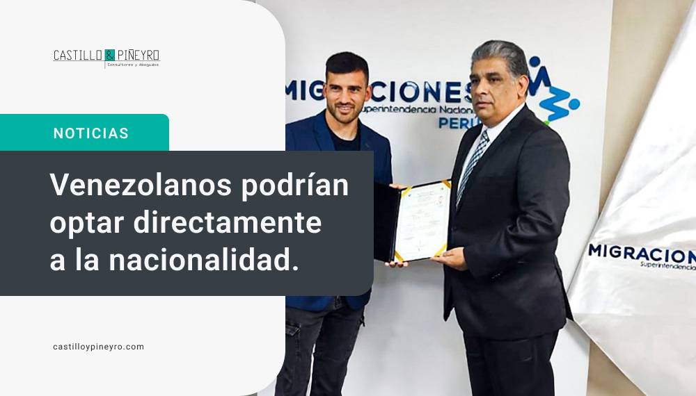 Venezolanos podrían optar directamente
a la nacionalidad.